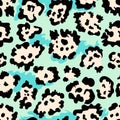 Seamless leopard fur pattern. Royalty Free Stock Photo