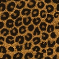 Seamless leopard, ocelot or wild cat fur pattern print