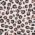 Seamless leopard pattern with glitter design