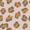 Seamless leopard pattern. Vector illustration. Royalty Free Stock Photo