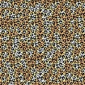 Seamless leopard pattern. Vector.