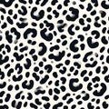 Seamless Leopard Print Pattern - Black. Royalty Free Stock Photo