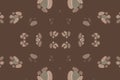 Seamless Leopard Repeat. Brown Ocelot Art Border.