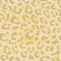 Seamless leopard vector pattern design, animal yellow and gold tile print background