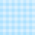 Seamless light blue checked background with squares. Gingham pattern for tablecloths, plaid, clothes, wrapping, bedding.