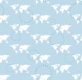 Seamless light pattern with maps - eps