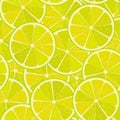 Seamless lime or lemon vector pattern. Minimalistic food background. Vitamins repeatable texture. Royalty Free Stock Photo