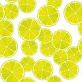 Seamless lime or lemon vector pattern. Minimalistic food background. Vitamins repeatable texture.