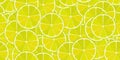 Seamless lime or lemon vector pattern. Minimalistic food background. Vitamins repeatable texture. Royalty Free Stock Photo
