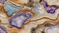Seamless Limestone Geode: Hollow Crystal Opulence. AI generate