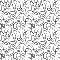 Seamless line art pattern design Royalty Free Stock Photo