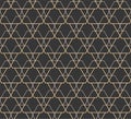 Seamless Line Graphic Hex, Tile Texture. Repeat Fabric Vector Golden Swatch Pattern. Repetitive Vintage Luxury, Array Pattern