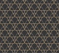 Seamless Line Graphic Hex, Tile Texture. Repeat Fabric Vector Golden Swatch Pattern. Repetitive Vintage Luxury, Array Pattern.