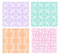Seamless line pattern in modern Chinese style