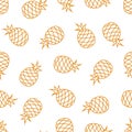 seamless line pineapple pattern for background,