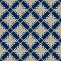 Seamless Line Thai gold pattern on blue background, The Arts of Thailand, Thai pattern