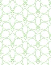 Seamless linear flower pattern on white