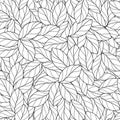 Seamless linear leaves pattern