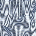 Seamless lines geometric pattern with optical illusion, abstract op art minimal vector background with parallel stripes, lined