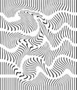 Seamless Lines Wavey Effect Complicated Shivering Illusion Effect Illustration