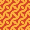 Seamless linked circle wave abstract geometric pattern