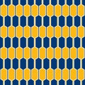 Seamless linked hexagon honeycomb texture.