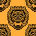 Seamless lion background