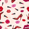 Seamless lips background