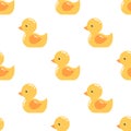Seamless little duck pattern background,Vector and Illustration