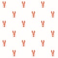 Seamless lobster pattern