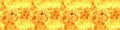 Seamless long banner, Fire flame texture. Blaze flames background Royalty Free Stock Photo