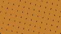 Seamless loop animation. Abstract pattern of small dark leaves rotating and moving up on the orange background