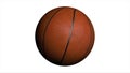 Seamless Looping Animation of Basketball ball on white background. Sport and Recreation Concept. Animation of a