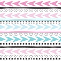 Seamless love arrow aztec pattern vector illustration Royalty Free Stock Photo