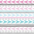 Seamless love arrow aztec pattern vector illustration