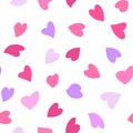 Seamless love heart design vector background. Seamless pattern on Valentines day. The seamless texture with hart. Color