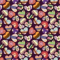 Seamless love heart pattern