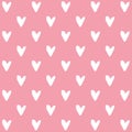 Seamless Love Heart Pattern in Pink