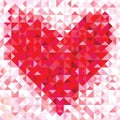 Seamless love pattern of geometric heart Royalty Free Stock Photo