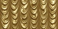 Seamless luxurious sliky gold theater curtains tileable texture backdrop