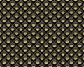 Seamless luxury diamond shape pattern with golden border