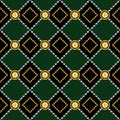 Seamless Luxury Fashional Pattern with Golden Chains Repeating Texture of Antique Decorative Motif. Ready for Textile Prints. Royalty Free Stock Photo