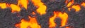 Seamless magma- large file. Destroy molten- fluid metal