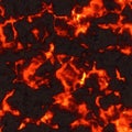 Seamless magma or lava texture, melting flow. Red hot molten lava flow Royalty Free Stock Photo