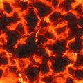 Seamless magma or lava texture, melting flow. Red hot molten lava flow Royalty Free Stock Photo