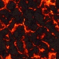 Seamless magma or lava texture, melting flow. Red hot molten lava flow Royalty Free Stock Photo