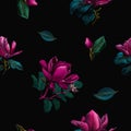 Seamless magnolia pattern design.