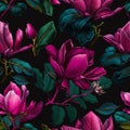 Seamless magnolia pattern design.