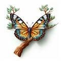 Seamless malachite butterfly pink and yellow butterfly small blue butterfly azure butterfly copper butterfly