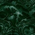 Seamless malachite rock dark green pattern design